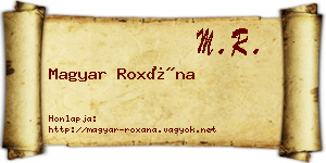 Magyar Roxána névjegykártya