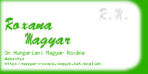 roxana magyar business card