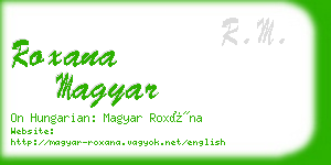 roxana magyar business card